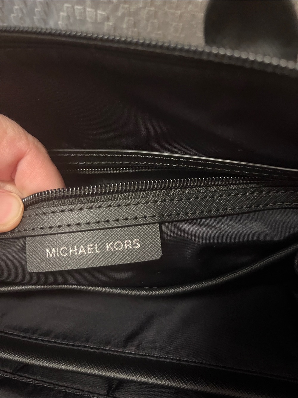 Michael Kors Black and Gray Leopard Print Tote - Picture 5 of 5